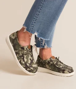 HEYDUDE™ Wendy Essential Camo Shoe Olive Camo Multi Best