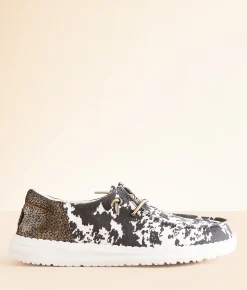 Shoes | HEYDUDE™ Wendy Funk Cow Girl Shoe Black White