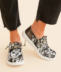 Shoes | HEYDUDE™ Wendy Funk Cow Girl Shoe Black White