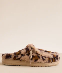 HEYDUDE™ Wendy Leopard Print Slipper Tan Multi Discount