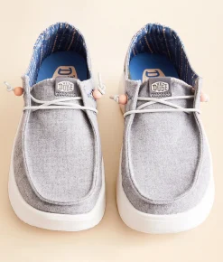 HEYDUDE™ Wendy Peak Chambray Shoe Grey New