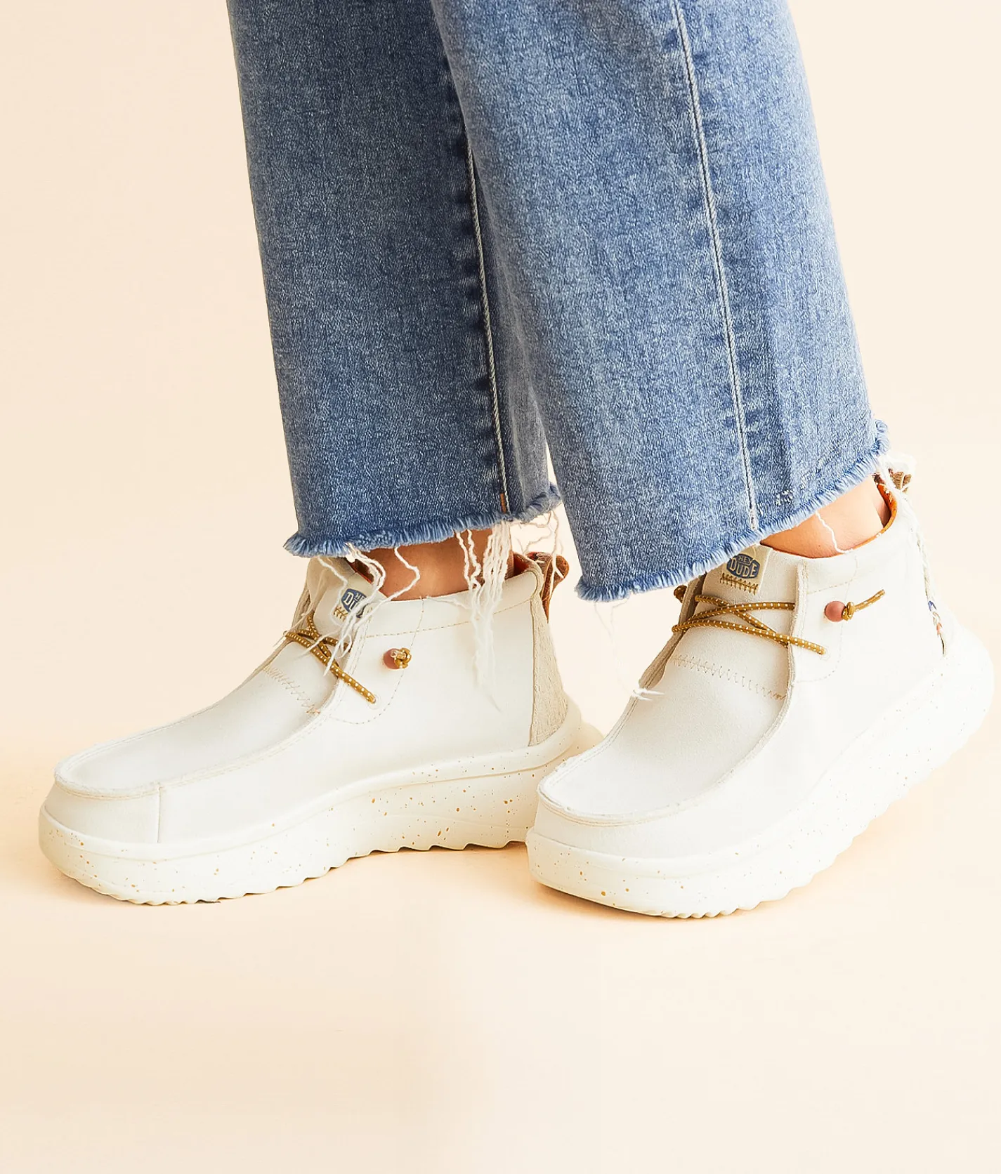 Shoes | HEYDUDE™ Wendy Peak Hi Suede Shoe Ivory