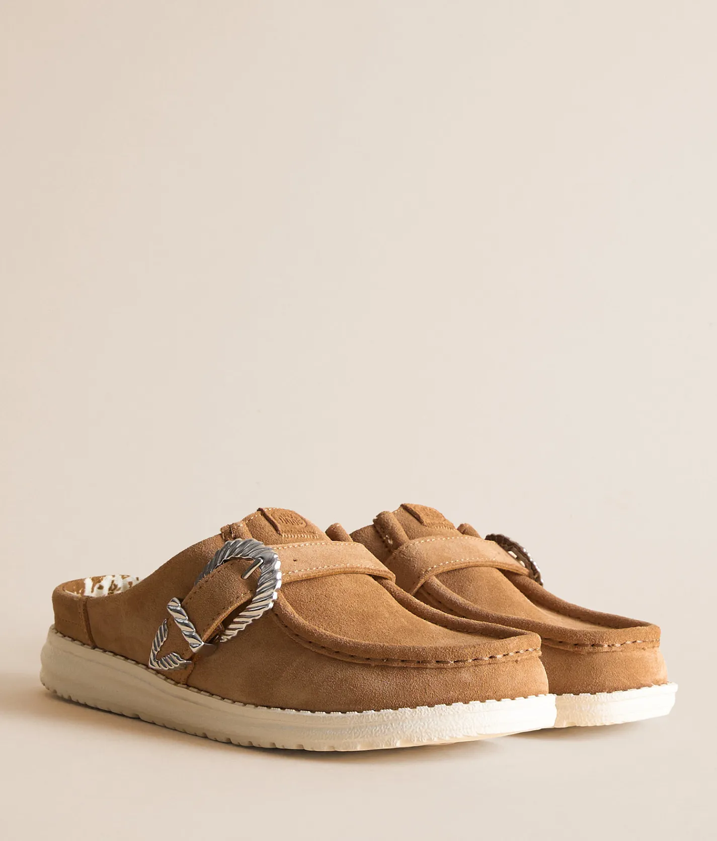 HEYDUDE™ Wendy Slip Buckle Leather Mule Tan Best