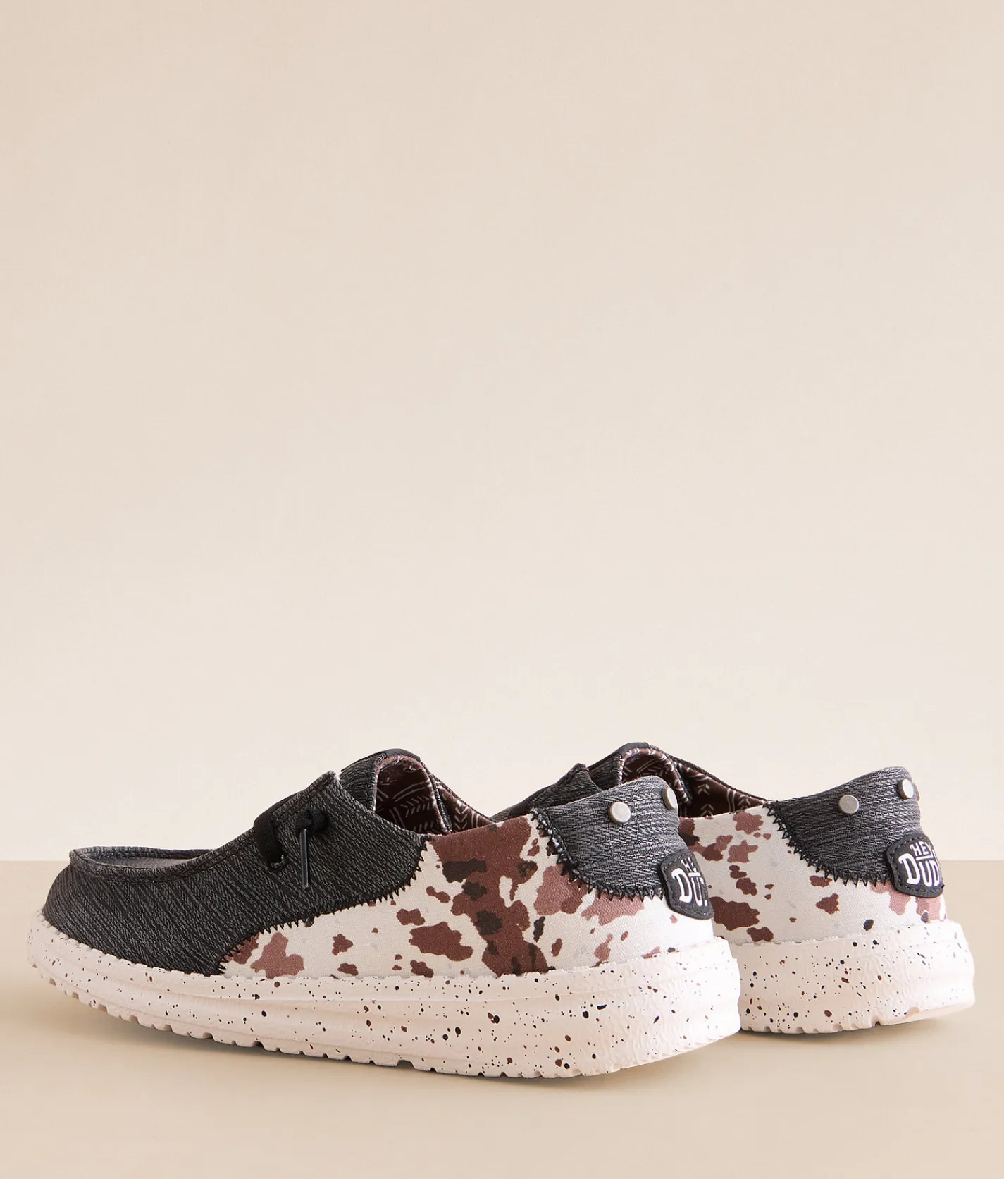 Shoes | HEYDUDE™ Wendy Stitch Cow Print Shoe Grey Multi
