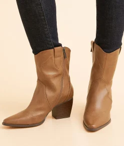 London Rag Western Ankle Boot Taupe Discount