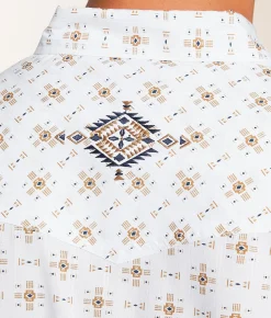 Tops | Gentry County Western Athletic Shirt White Brown Blue