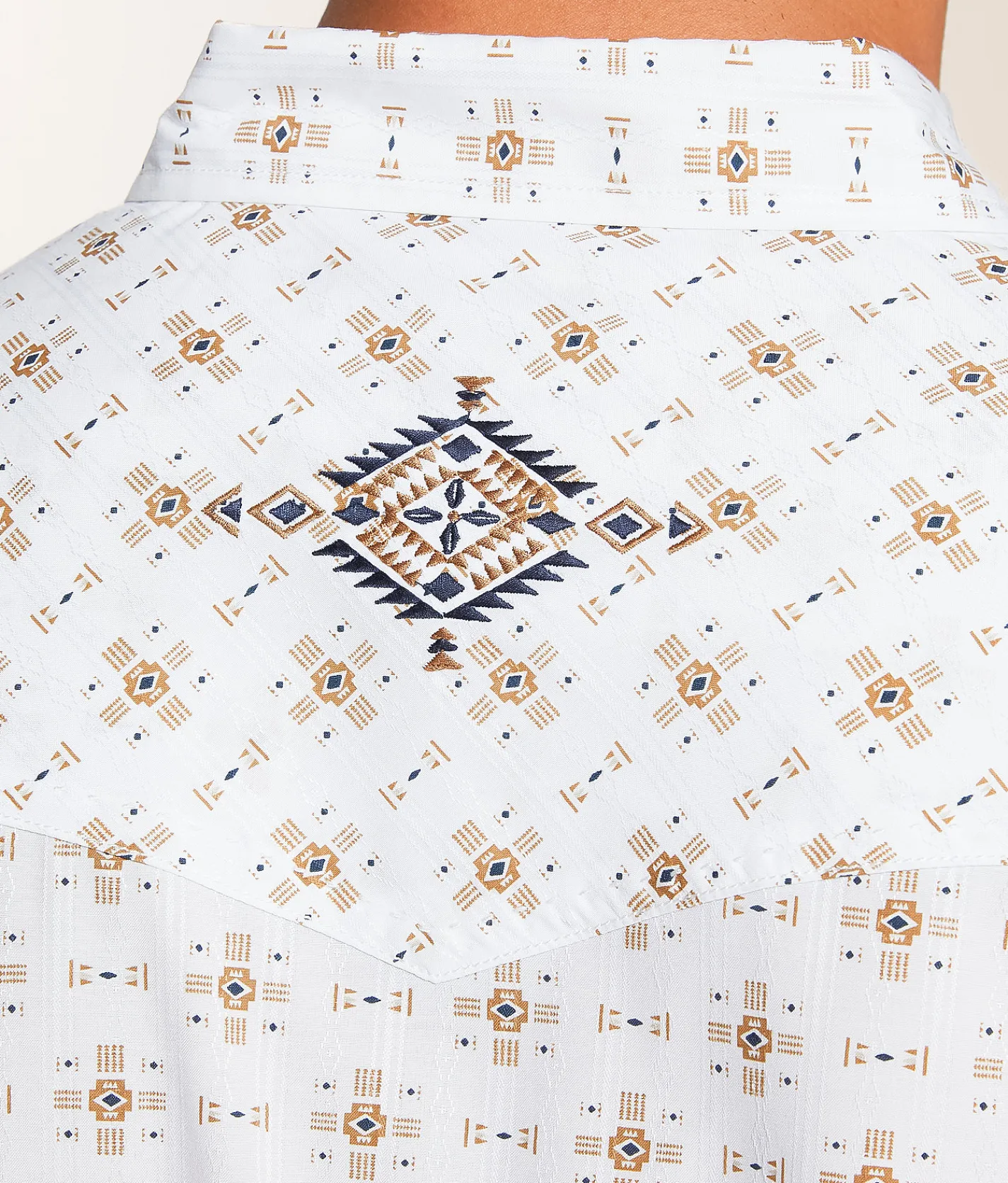 Tops | Gentry County Western Athletic Shirt White Brown Blue