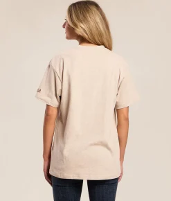 Ariat Western Boyfriend T-Shirt Oatmeal Heather Clearance