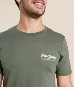 Graphic T-Shirts | Pendleton Western Brand T-Shirt Military Green