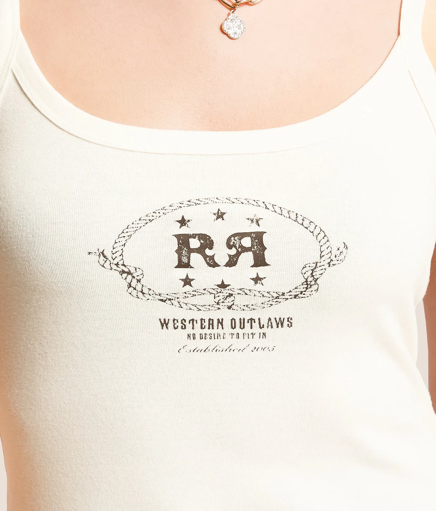 Rock Revival Western Crest Tank Top White Discount