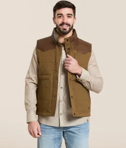 Ariat Western Insulated Vest Cub Khaki Brown Online