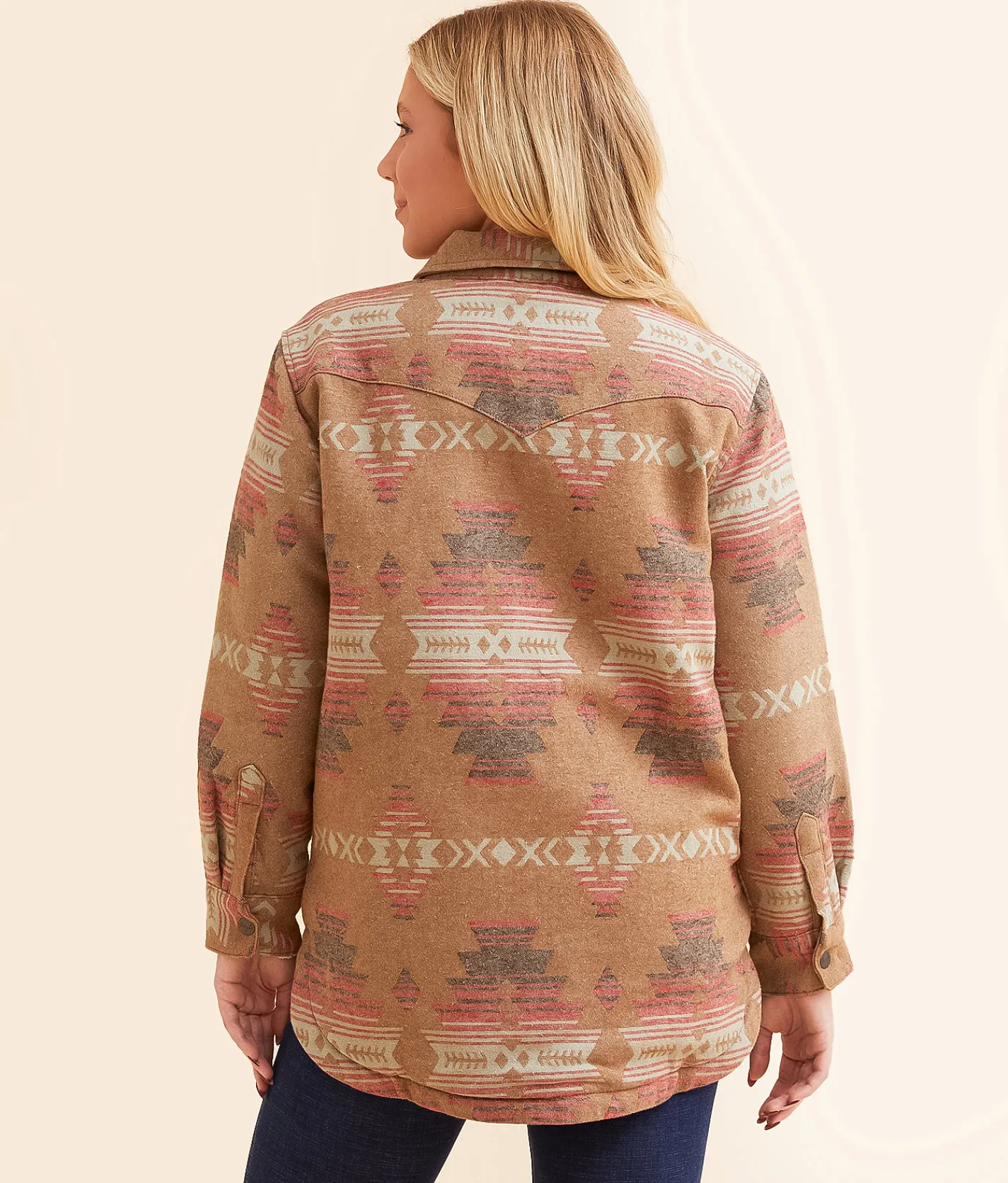 Tops|Coats & Jackets | Wrangler® Western Jacquard Shacket White Multi