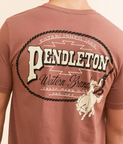 Graphic T-Shirts | Pendleton Western Lasso T-Shirt Chestnut