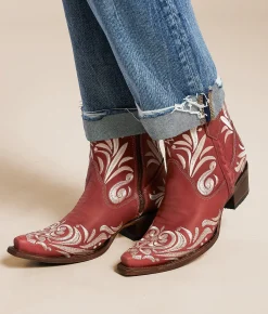 Circle G by Corral Western Leather Ankle Boot Red New