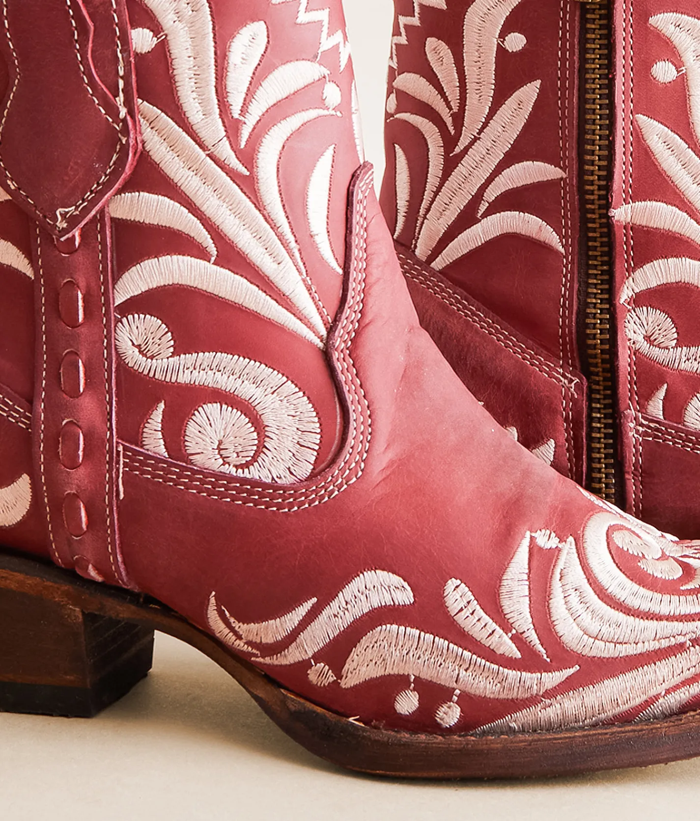 Circle G by Corral Western Leather Ankle Boot Red New
