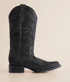 Circle G by Corral Western Leather Boot Black New