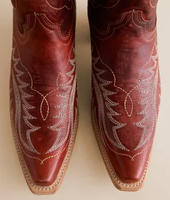 Circle G by Corral Western Leather Boot LD Red Sand Discount