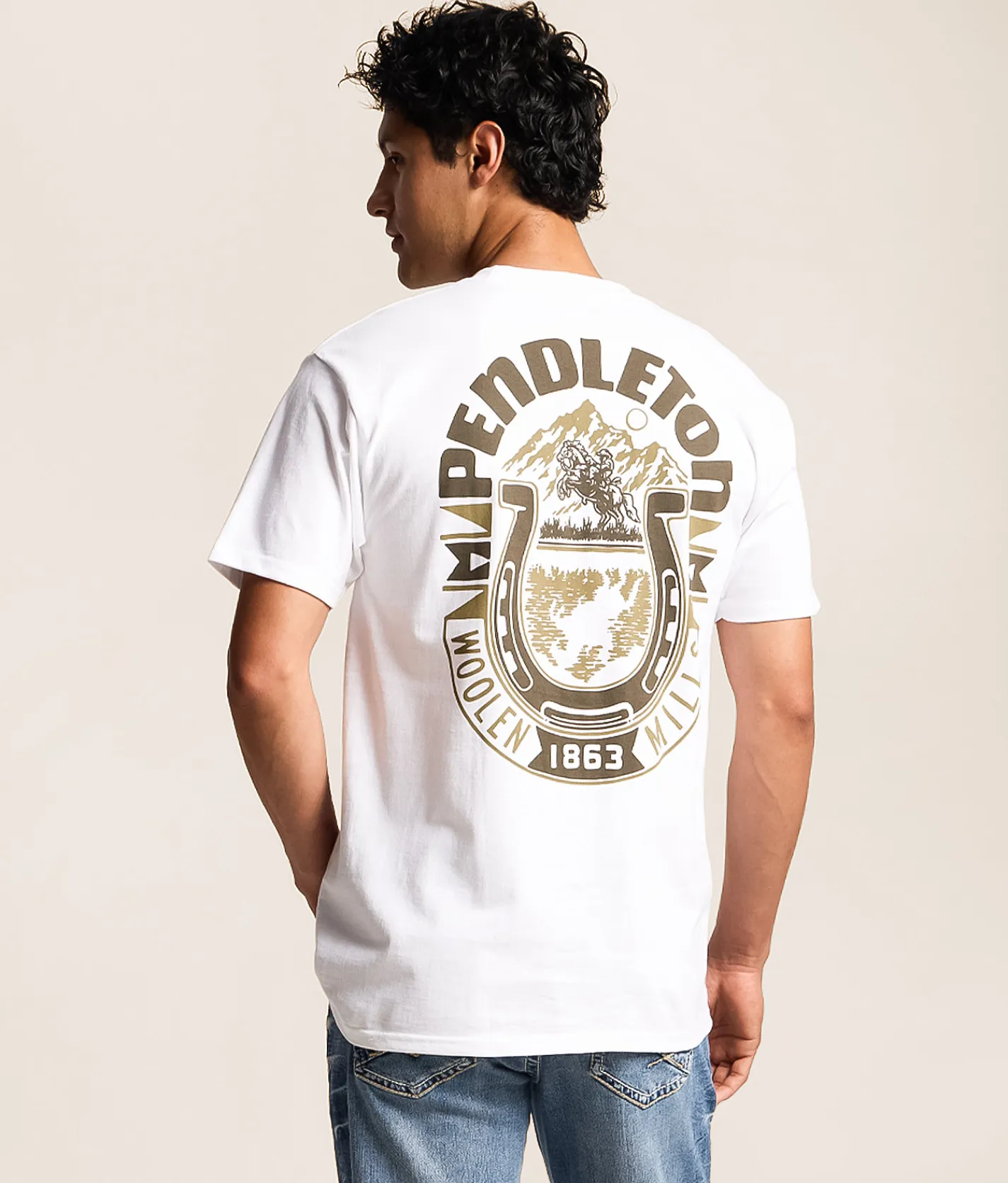 Tops|Graphic T-Shirts | Pendleton Western Luck T-Shirt White