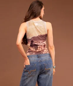 Sterling & Stitch Western Mesh Tank Top Multi Outlet