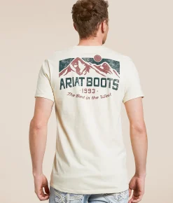 Graphic T-Shirts | Ariat Western Mountain Stamper T-Shirt Wood Ash
