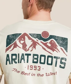 Graphic T-Shirts | Ariat Western Mountain Stamper T-Shirt Wood Ash