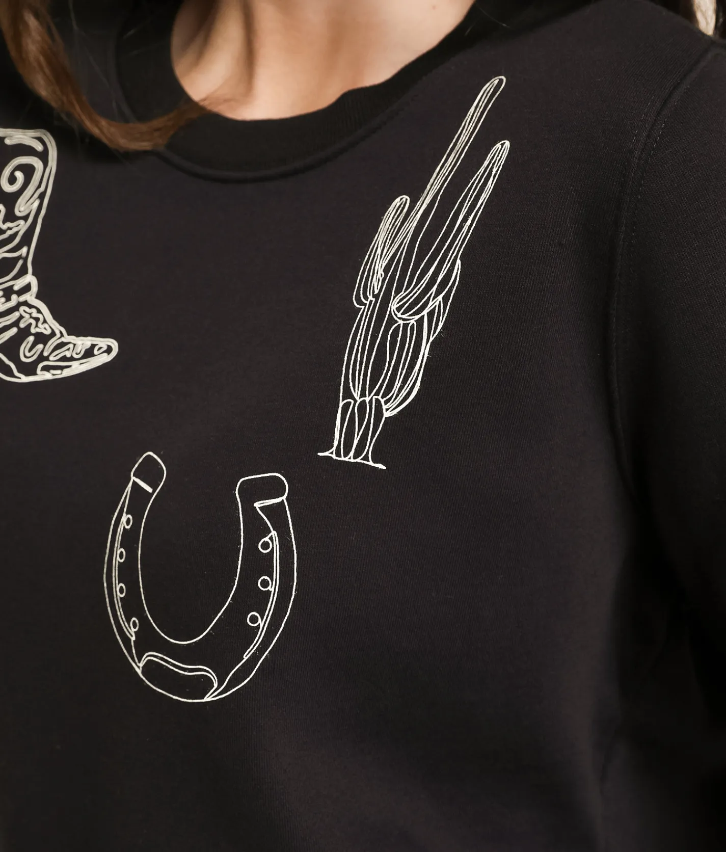 Tops | Wrangler® Western Oversized Pullover Black