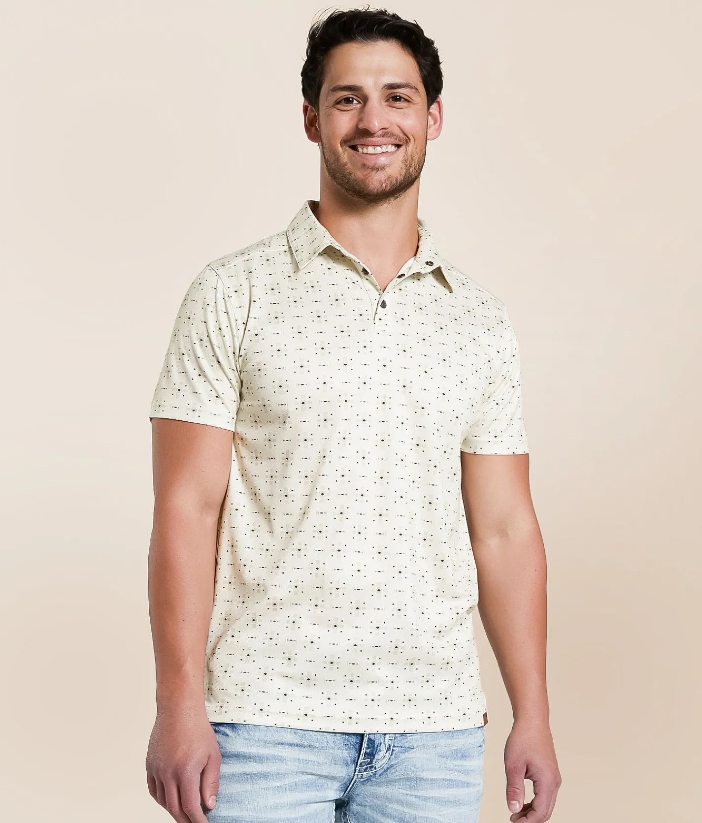 Tops | Gentry County Western Performance Polo Cream