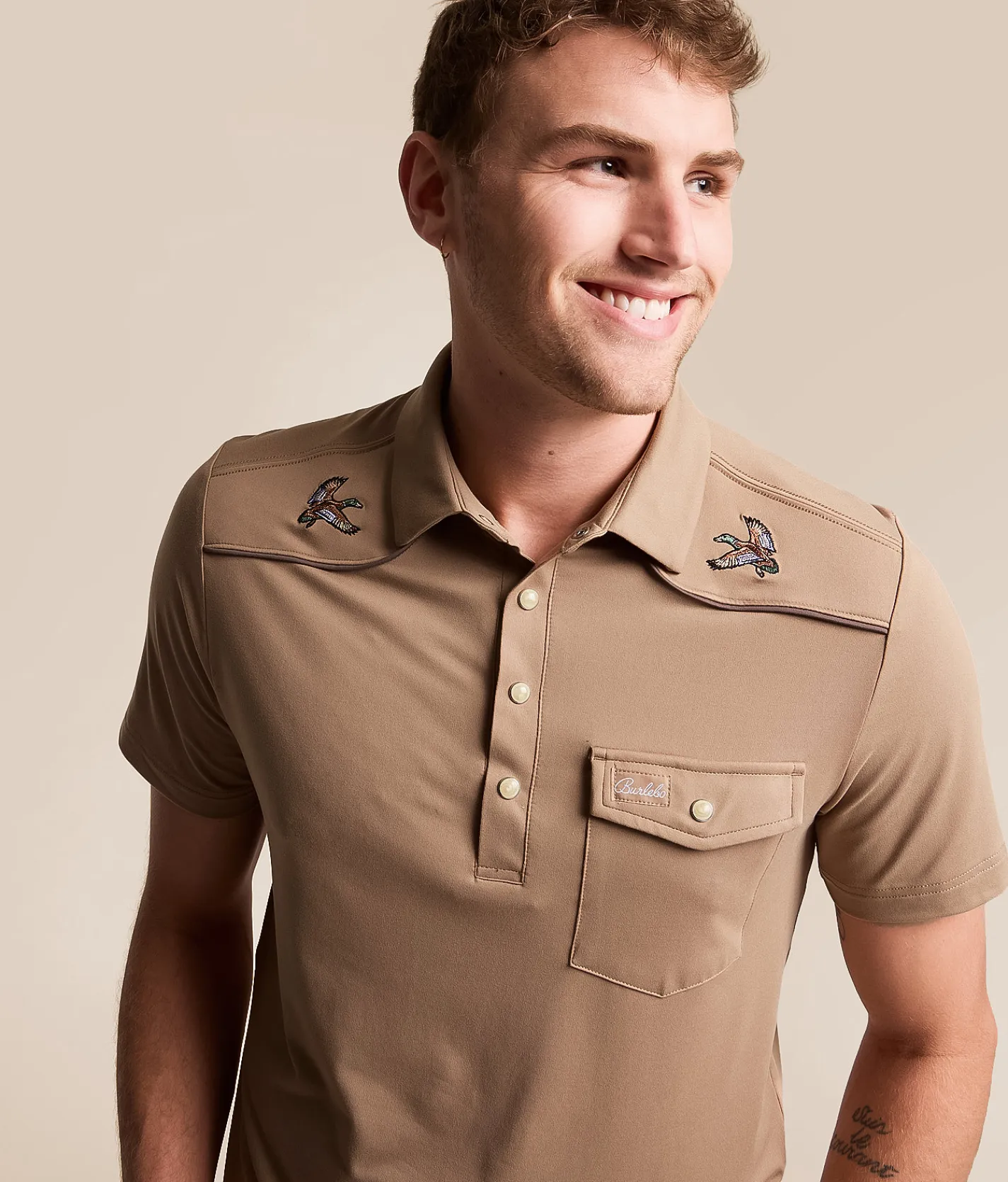 BURLEBO Western Performance Polo Mallards