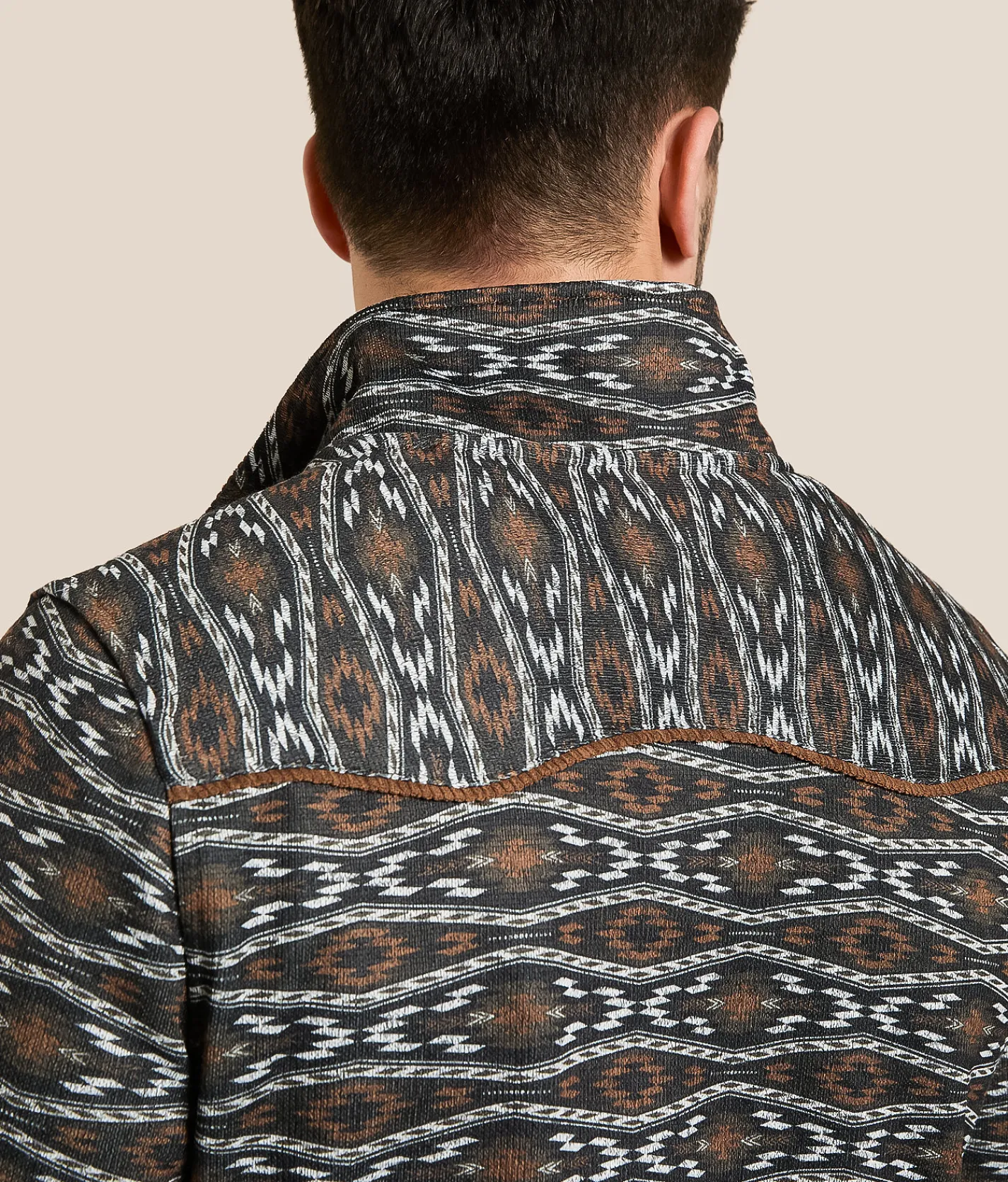 Gentry County Western Quarter Zip Pullover Chocolate Chip Hot