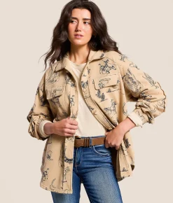 Tops|Coats & Jackets | Blue B Western Shacket Taupe