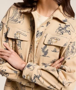 Tops|Coats & Jackets | Blue B Western Shacket Taupe