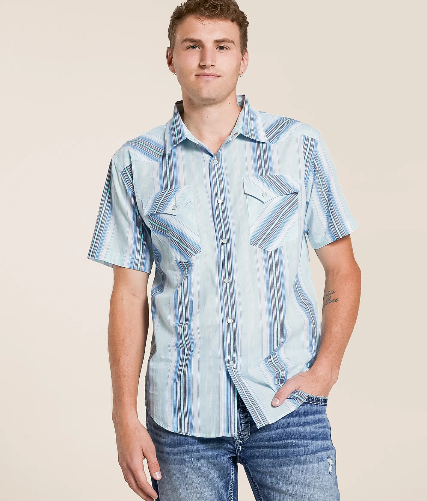 Panhandle Slim Western Shirt Sky Blue
