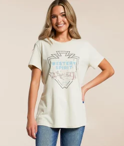 Tops | Ariat Western Spirit T-Shirt Natural