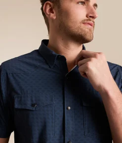 Tops | Gentry County Western Standard Performance Stretch Shirt Navy Black