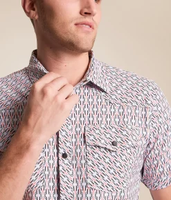 Gentry County Western Standard Performance Stretch Shirt White Coral Sale