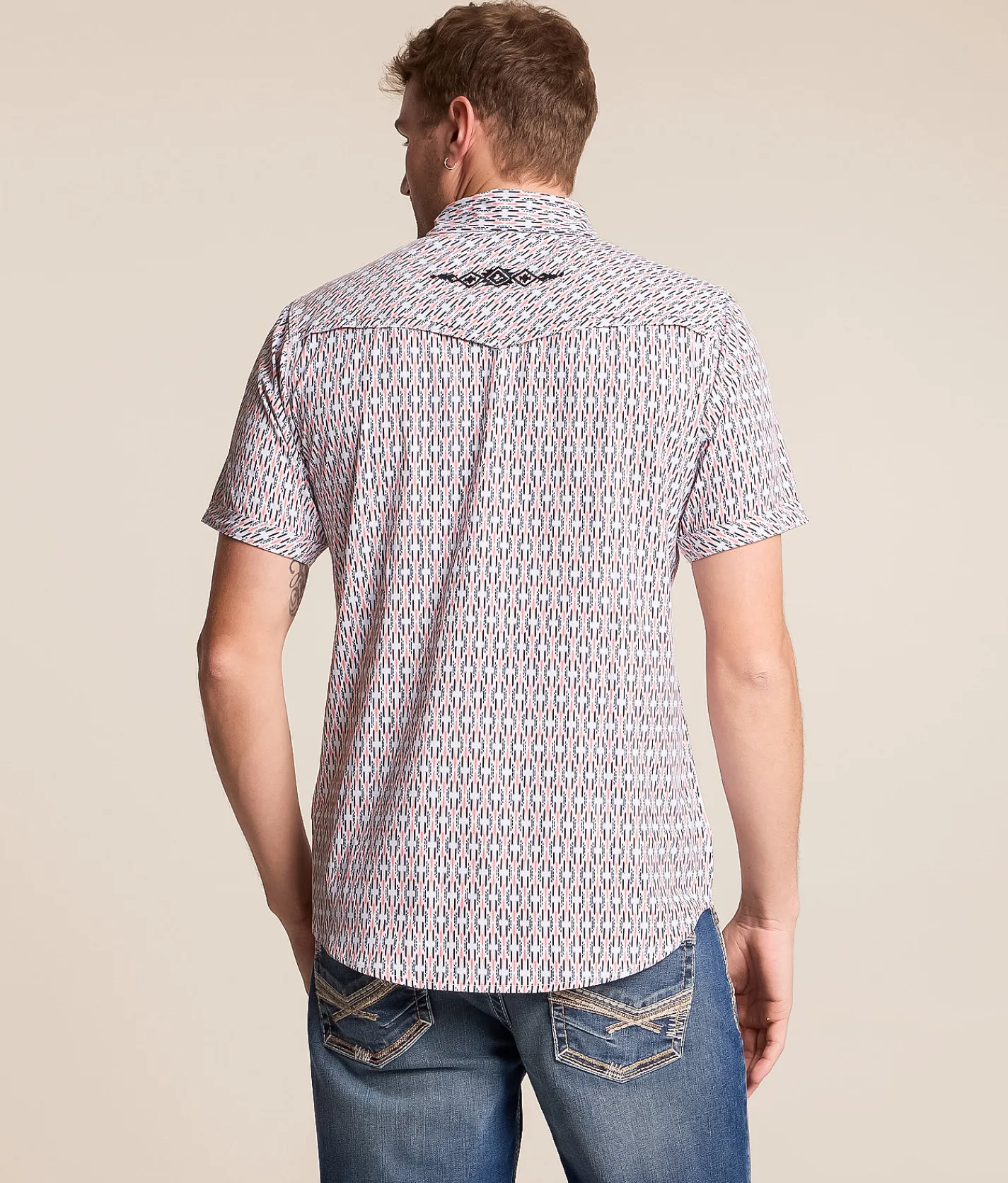 Gentry County Western Standard Performance Stretch Shirt White Coral Sale