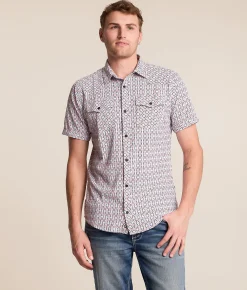 Gentry County Western Standard Performance Stretch Shirt White Coral Sale