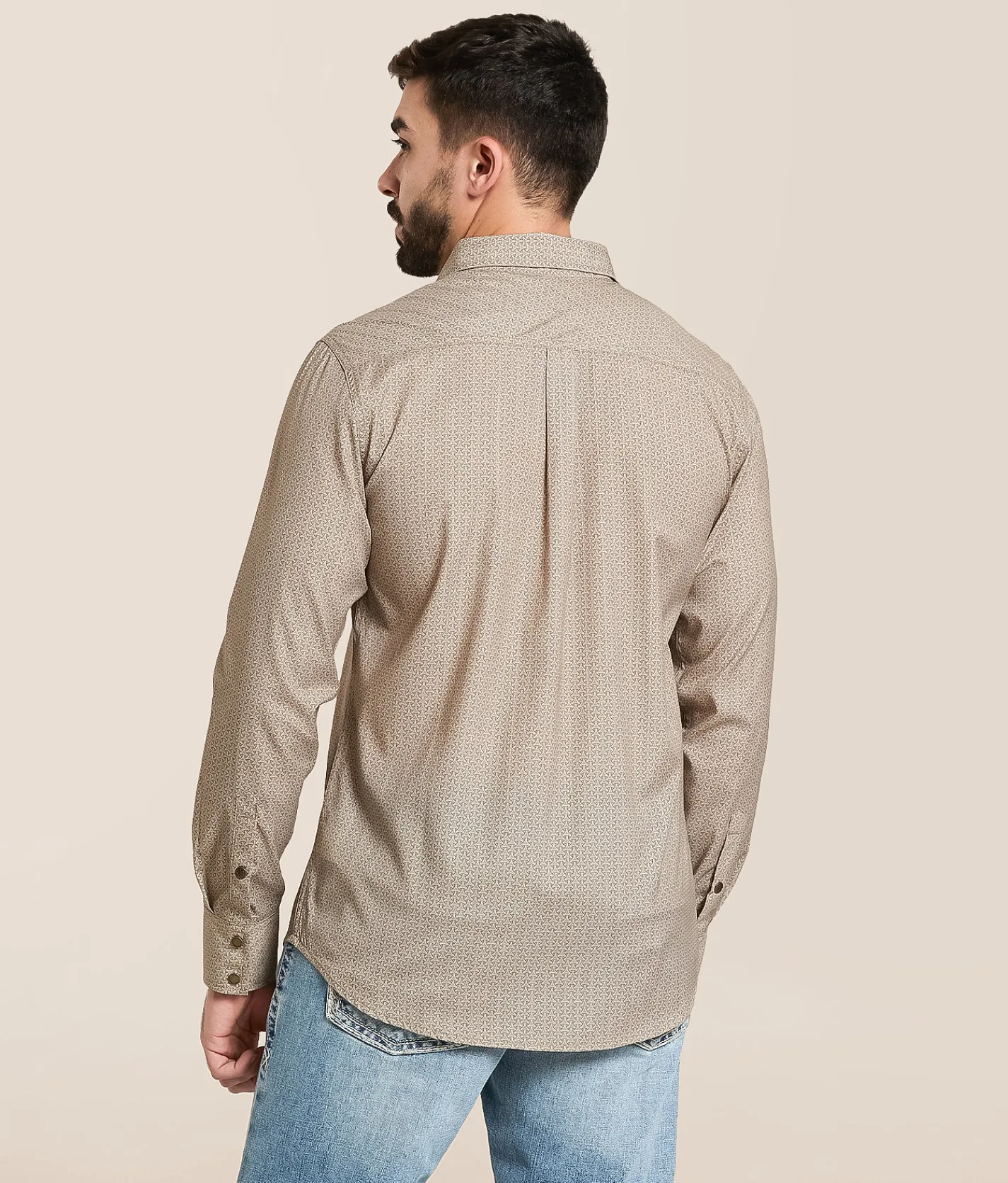 Gentry County Western Standard Shirt Brown Cream Discount