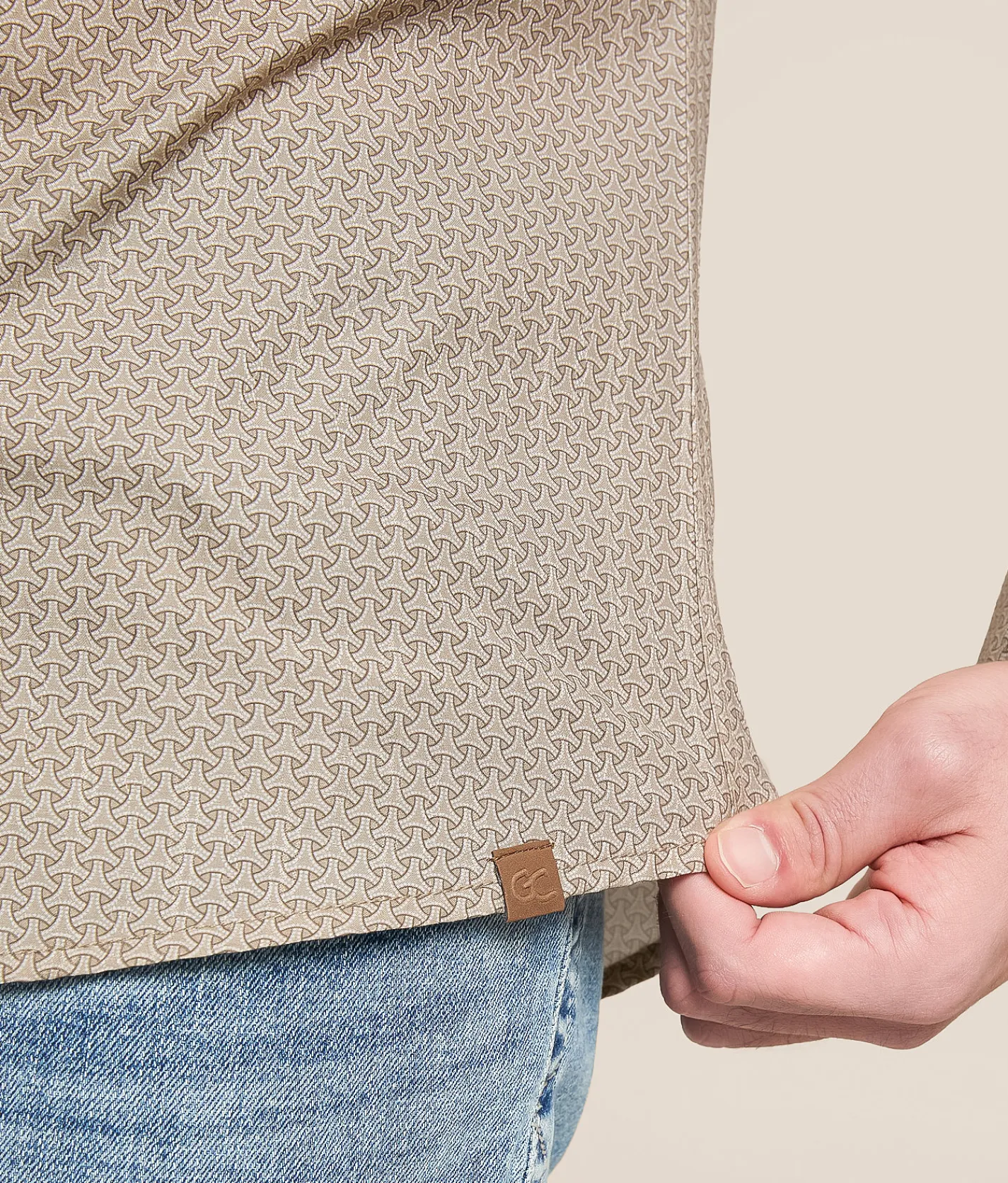 Gentry County Western Standard Shirt Brown Cream Discount
