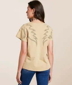 Tops | Blue B Western Stitch Top Beige