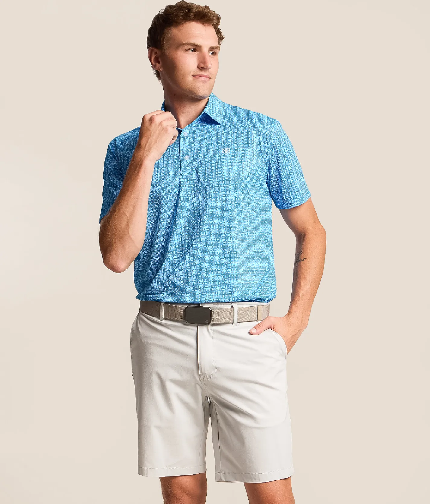 Tops | Ariat Western TEK Polo Ibiza Blue