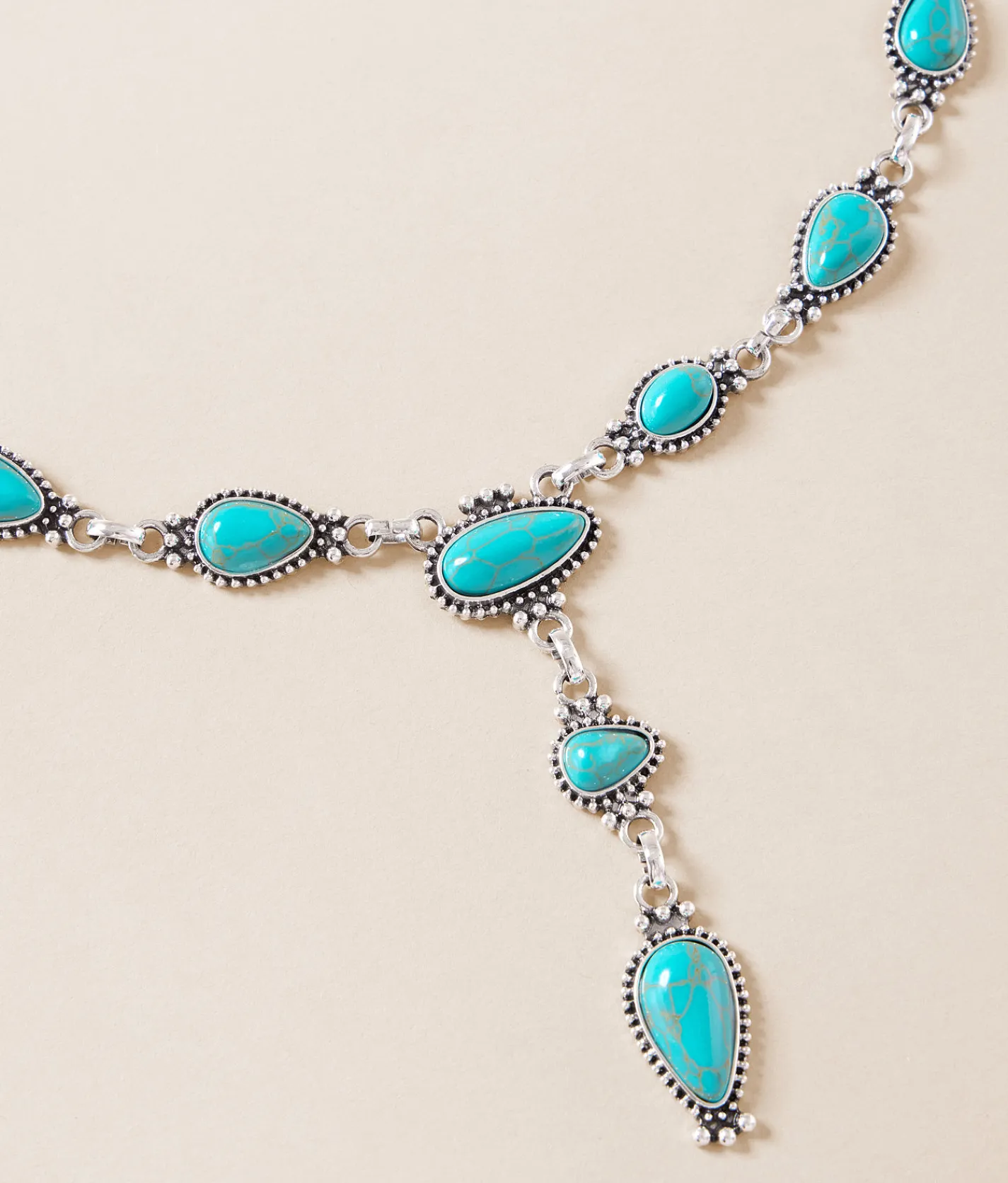 Sterling & Stitch Western Turquoise Necklace Silver Turquoise Outlet