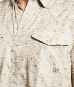 Tops | Ariat Western VentTEK Shirt Simply Taupe
