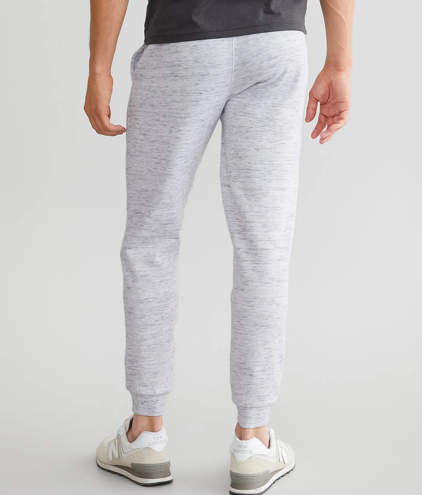 BKE Weston Knit Jogger White Black Clearance