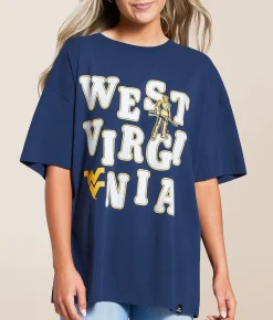 Tops | Gameday SOCIAL® West Virginia T-Shirt Navy