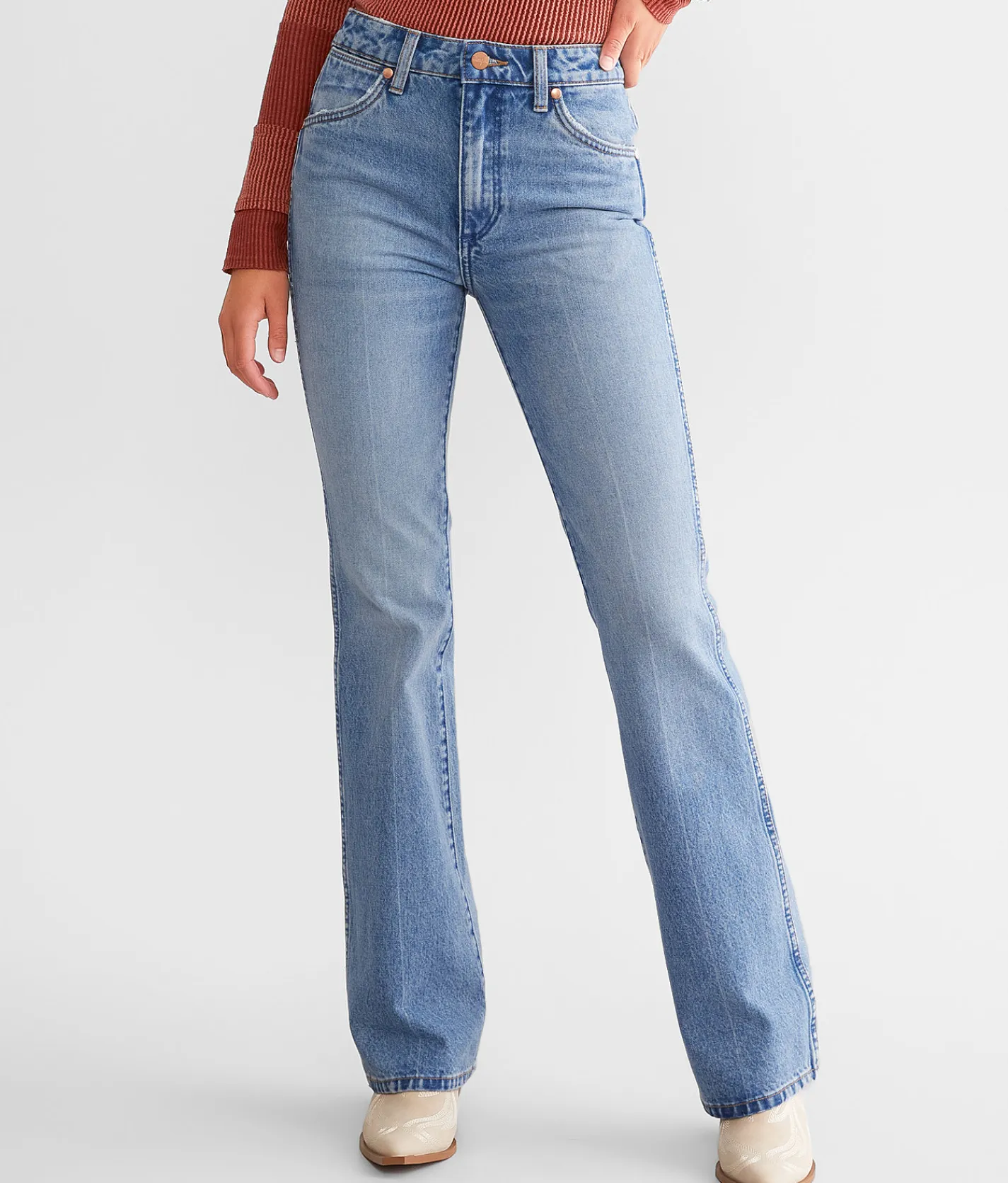 Jeans|Bottoms | Wrangler® Westward High Rise Boot Jean Heartbroken