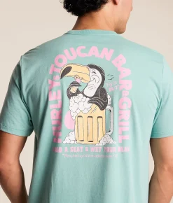 Hurley Wet Beaks T-Shirt Broken Jade Heather Clearance