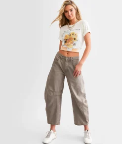 Free People We The Free Good Luck Mid-Rise Barrel Jean Soundwave Sale