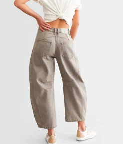 Free People We The Free Good Luck Mid-Rise Barrel Jean Soundwave Sale