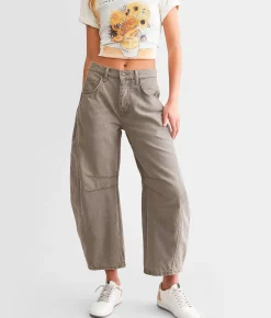 Free People We The Free Good Luck Mid-Rise Barrel Jean Soundwave Sale
